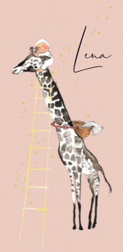 Geboortekaartje giraf Lena - EB voor