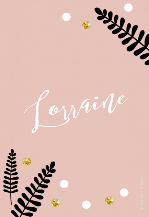 Geboortekaartje goud Lorraine - ZZ