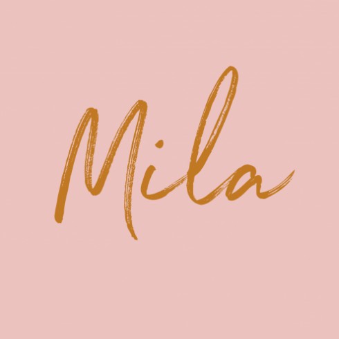 Geboortekaartje handlettering - Mila