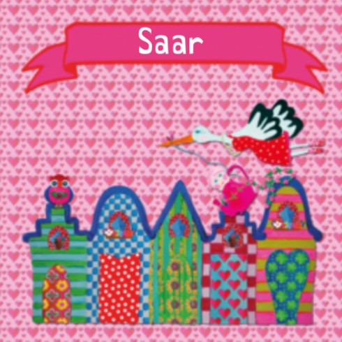 Geboortekaartje huisjes - Saar - PA