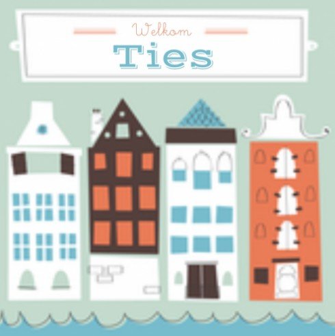 Geboortekaartje huisjes Ties - HS
