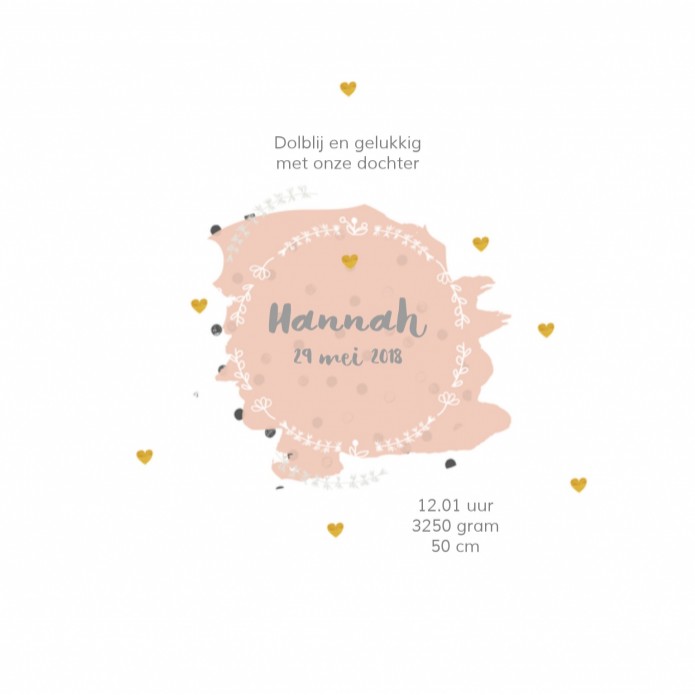 Geboortekaartje Indian Hannah - DB