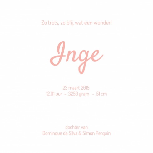 Geboortekaartje - Inge - SC