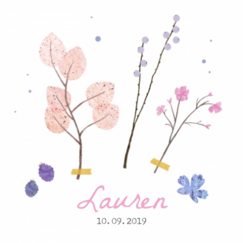 Geboortekaartje Lauren - SV voor