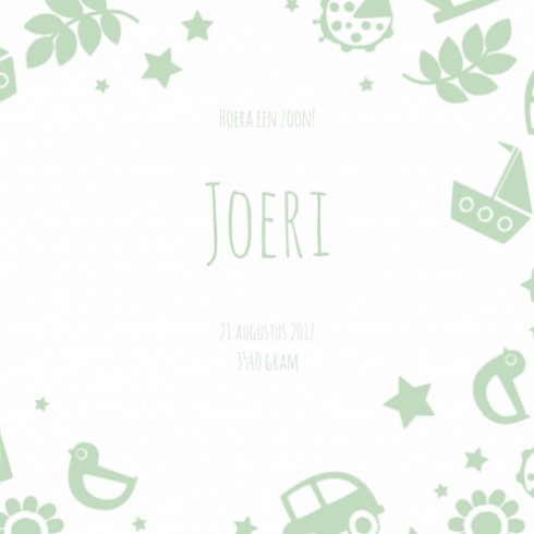 Geboortekaartje - Joeri - HK