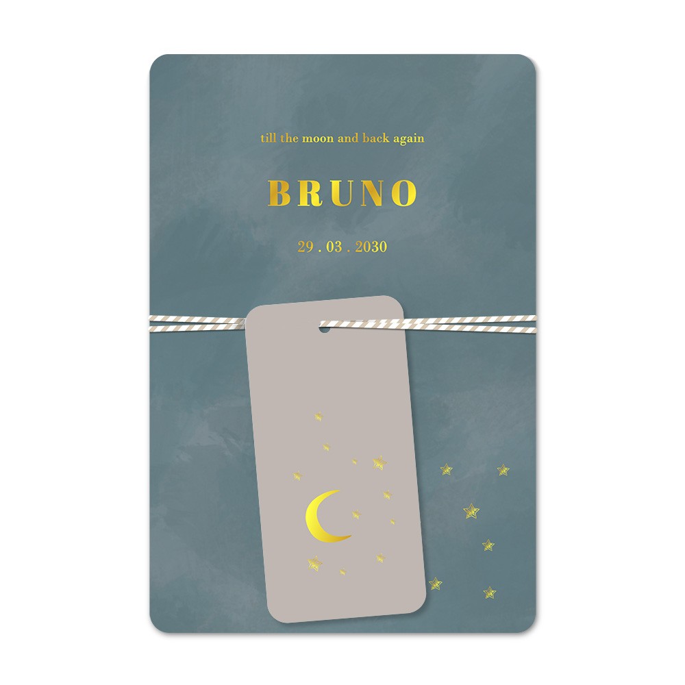 Velvet geboortekaartje jongen - Bruno