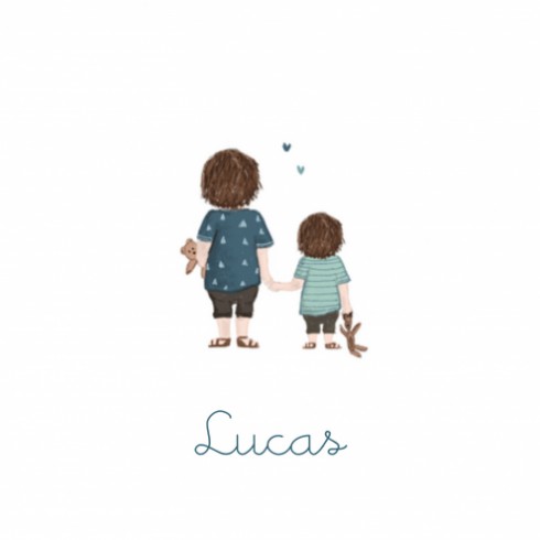 Geboortekaartje Jongen met Broertje Lucas