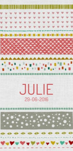 Geboortekaartje Julie - Dits en Dots