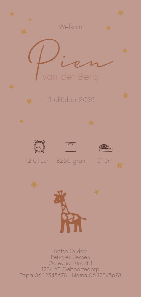 kaart achterzijde