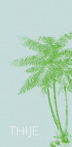 Geboortekaartje jungle Palmboom Thije - DB