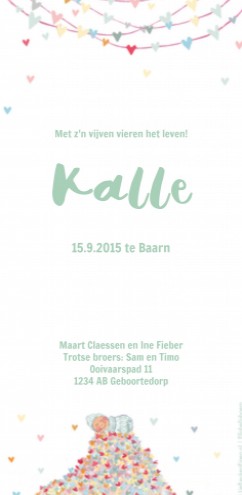 Geboortekaartje Kalle - EB achter