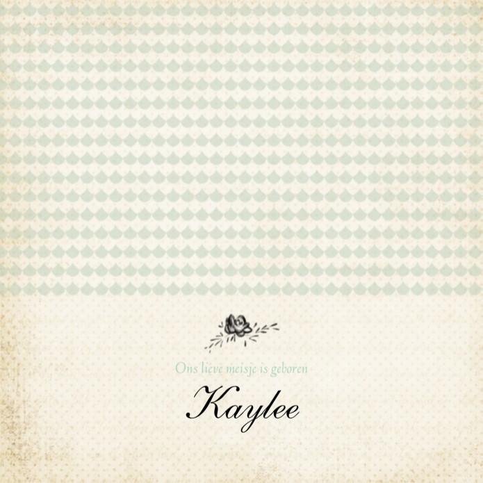 Geboortekaartje Kaylee- Made4