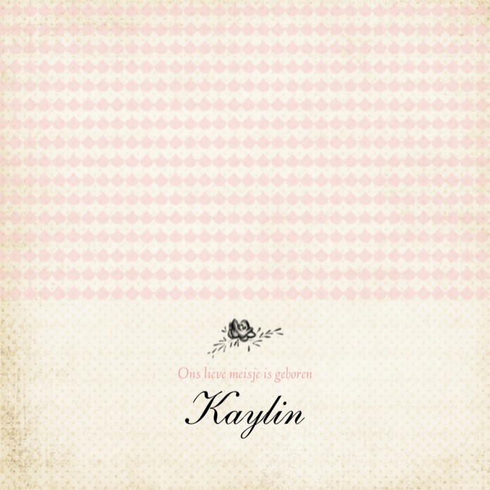 Geboortekaartje Kaylin- Made4