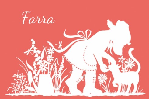 Geboortekaartje knipkunst - Farra