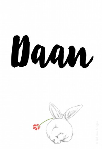 Geboortekaartje konijn - Daan
