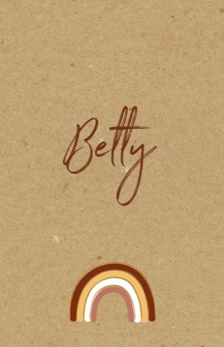 Geboortekaartje met kraft look - Betty voor