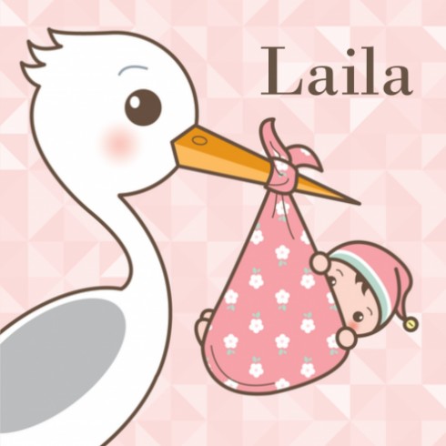 Geboortekaartje Laila -  Gb voor