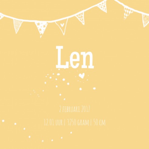 Geboortekaartje Len - EB binnen