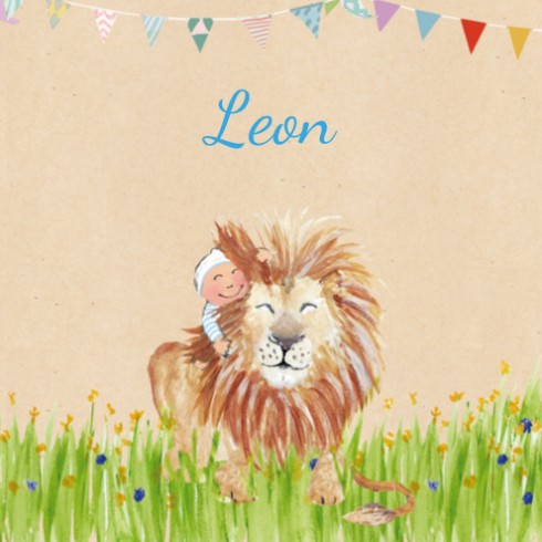 Geboortekaartje Leon - EB voor