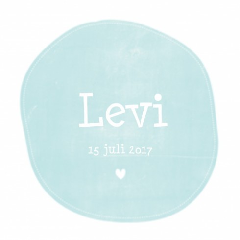 Geboortekaartje Levi watercolor - LD