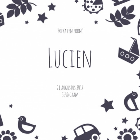 Geboortekaartje - Lucien - HK binnen