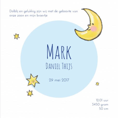Geboortekaartje Mark - JH binnen