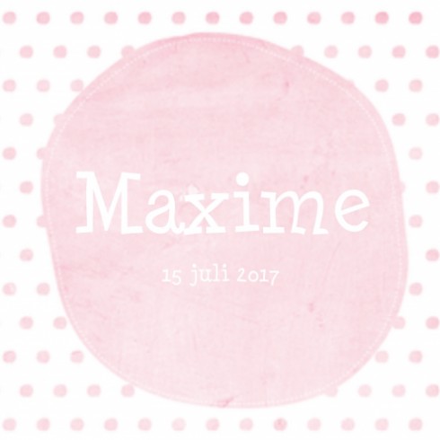 Geboortekaartje Maxime watercolor - LD