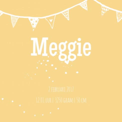 Geboortekaartje Meggie - EB