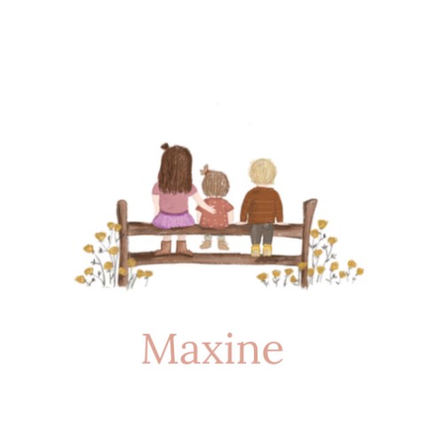 Geboortekaartje meisje hekje Maxine