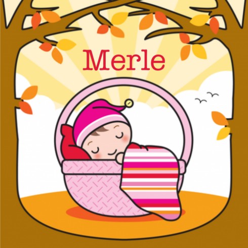 Geboortekaartje Merle - Gb voor