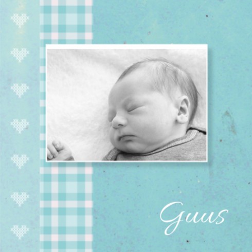 Geboortekaartje met foto - Guus FK