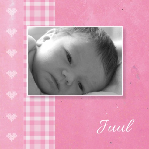 Geboortekaartje met foto - Juul FK