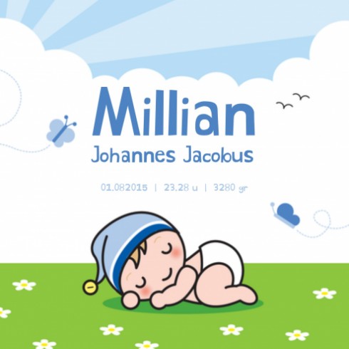 Geboortekaartje Millian - Gb binnen