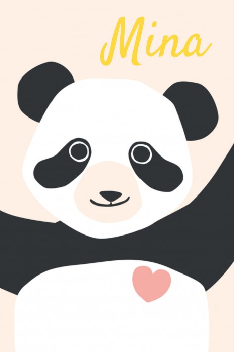 Geboortekaartje panda Mina - HK voor