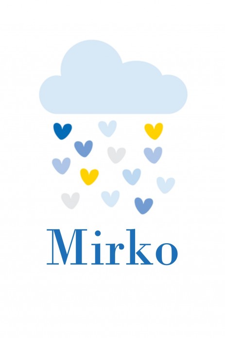 Geboortekaartje Mirko - GB voor