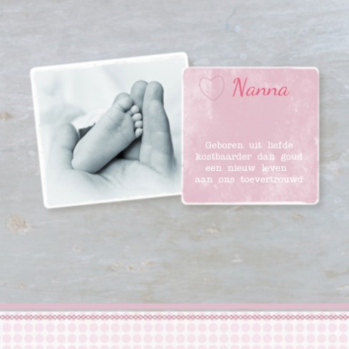 Geboortekaartje Nana - Made4