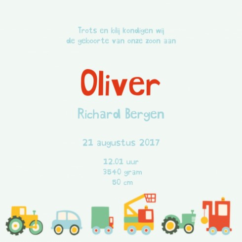 Geboortekaartje - Oliver - HK