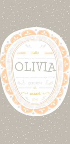 Geboortekaartje Olivia - CV voor