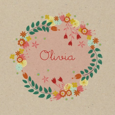 Geboortekaartje Olivia- Dits en Dots voor