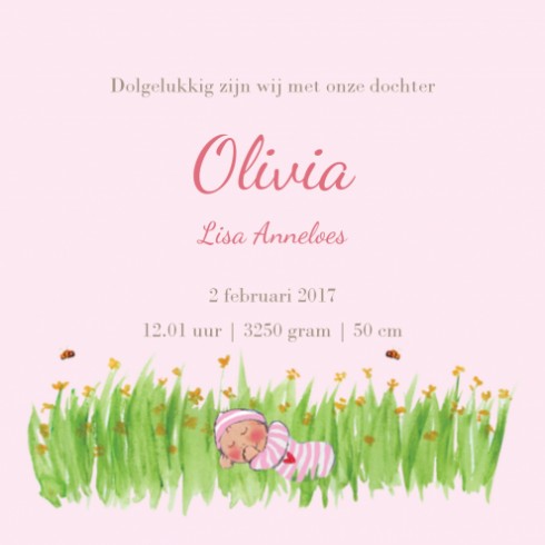 Geboortekaartje Olivia - EB binnen