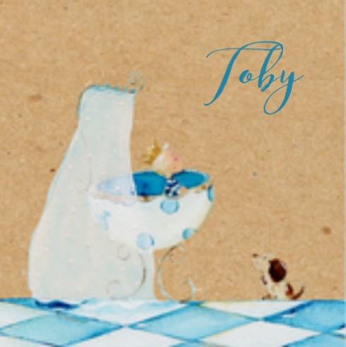 Geboortekaartje prinsje Toby - AU