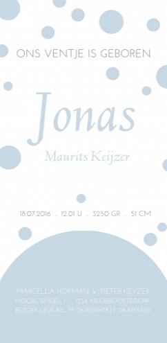 Geboortekaartje Jonas - DIY