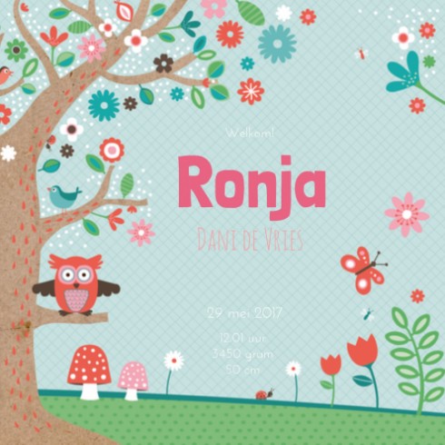 Geboortekaartje Ronja - ZW