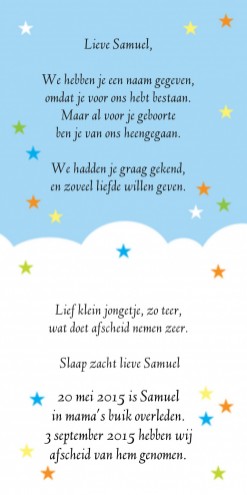 Geboortekaartje Samuel  en  Douwe - Gb