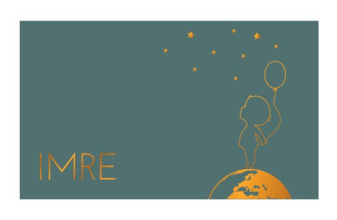 Geboortekaartje silhouette wereldbol - Imre