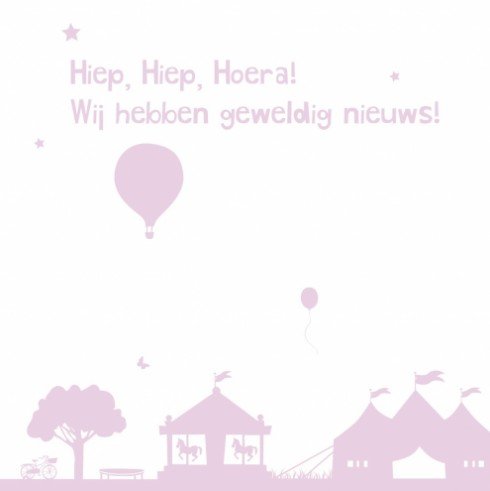 Geboortekaartje skyline Renske - DIY