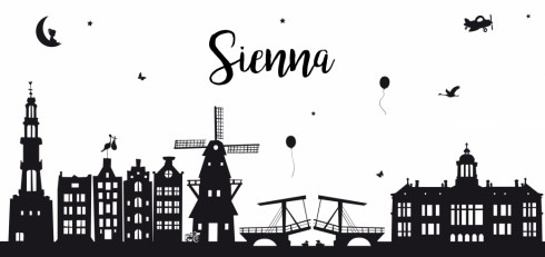 Geboortekaartje skyline Sienna - DIY voor