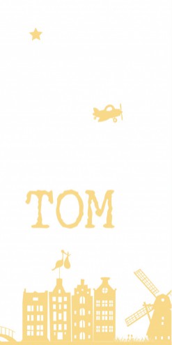 Geboortekaartje skyline Tom - DIY