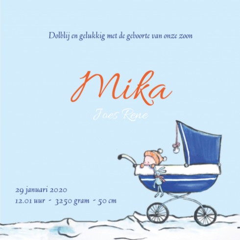 Geboortekaartje Mika - JH