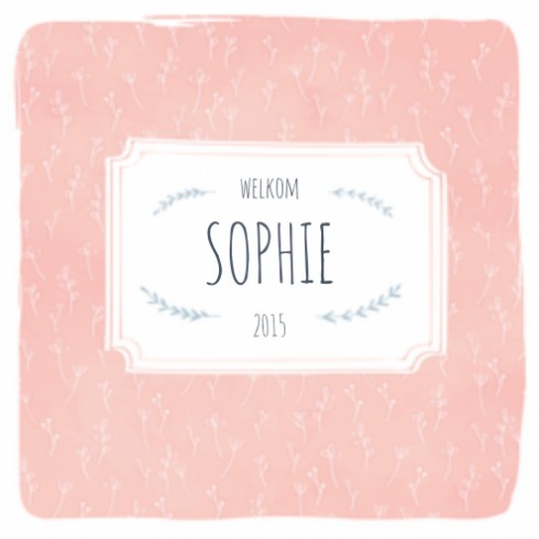 Geboortekaartje - Sophie HS